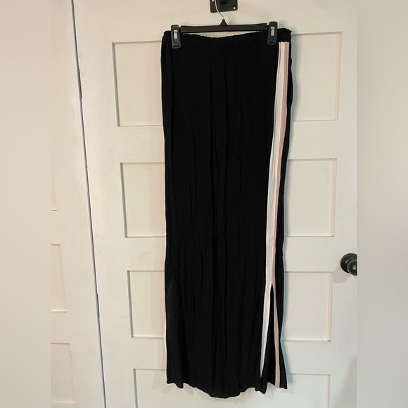 NWT jeans by buffalo black w/Pink& white stripe pants M - Picture 4 of 7